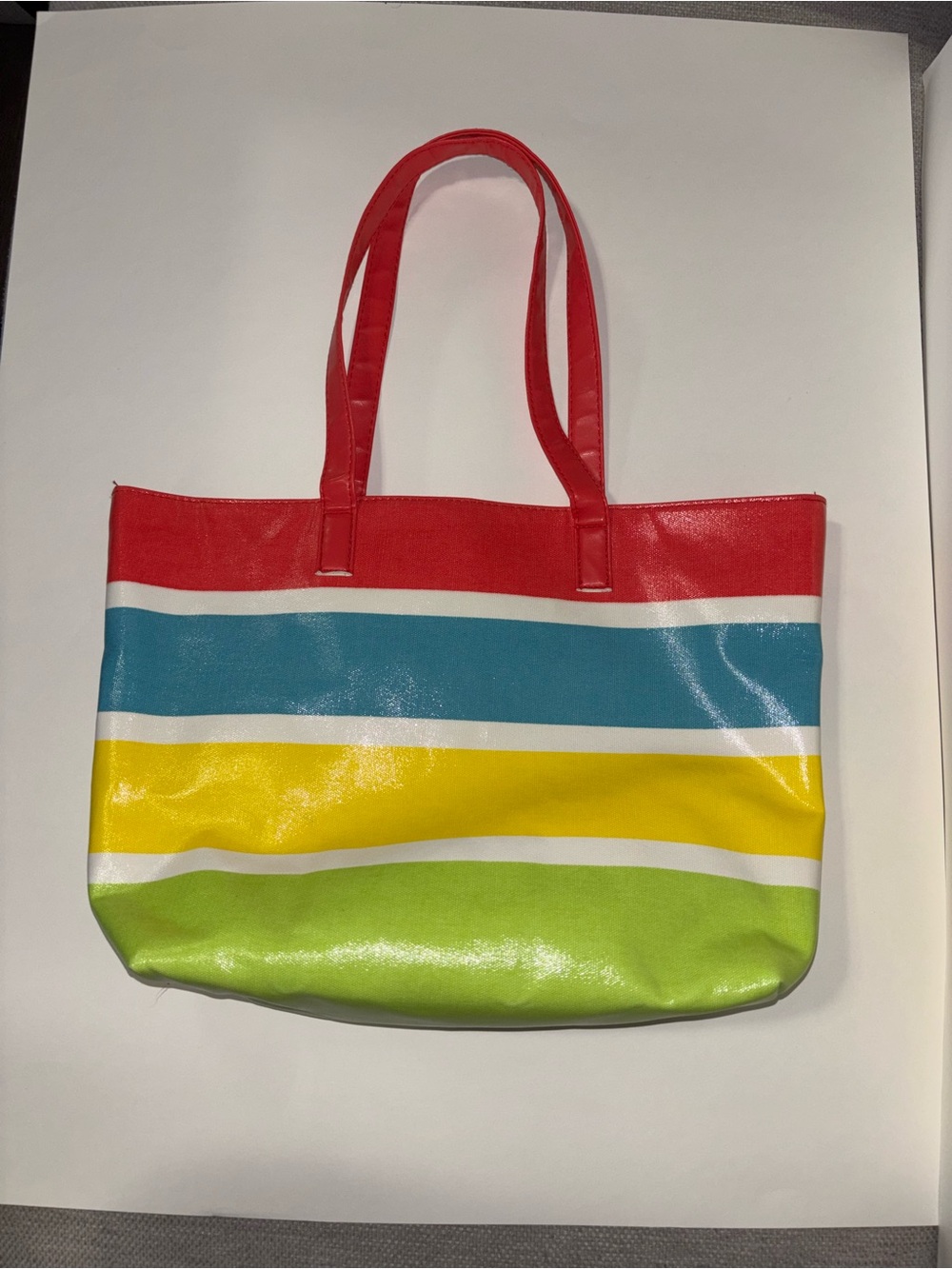 CHI x Ulta Beauty Red Strap Multicolor Striped Tote